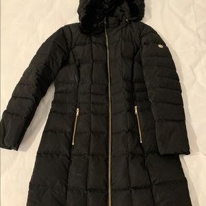 Calvin Klein faux-fur puffer winter jacket